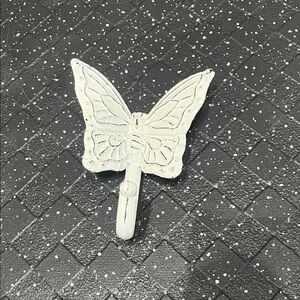 White metal Butterfly Wall Hook - Decorative Accent